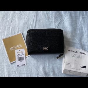 Michael Kors Small Pebbled Leather Wallet Black